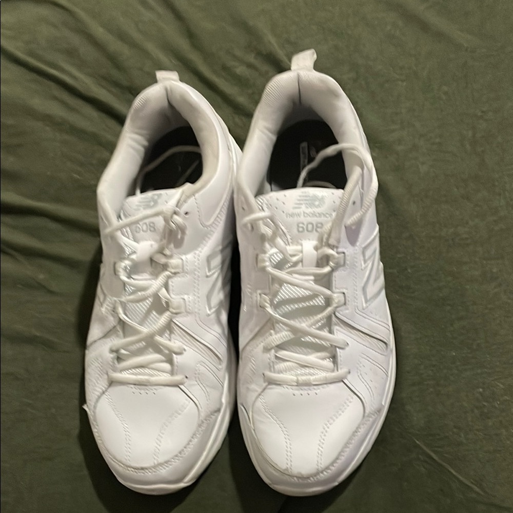 Used all white new balance